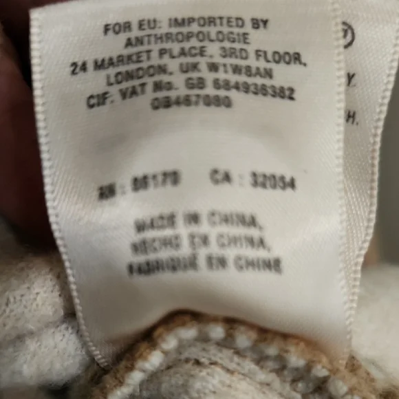 Tan Peacoat with Notched Lapel and Wool Blend Fabric - Picture 7 of 8